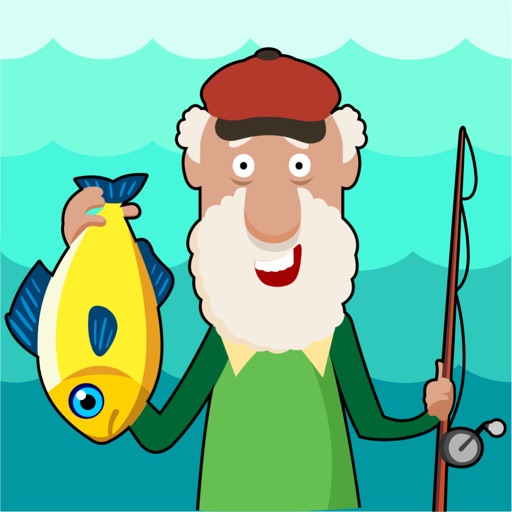 Old Man Hunting The fish race against time Icon