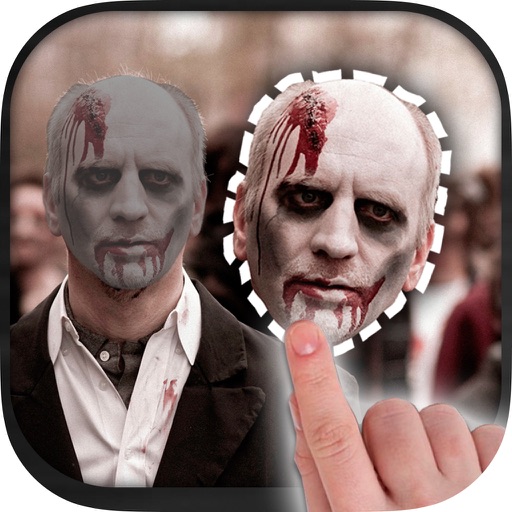 Cut paste Halloween photo editor with Stickers Icon