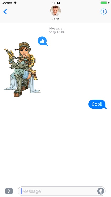 Steampunk girls stickers for iMessage