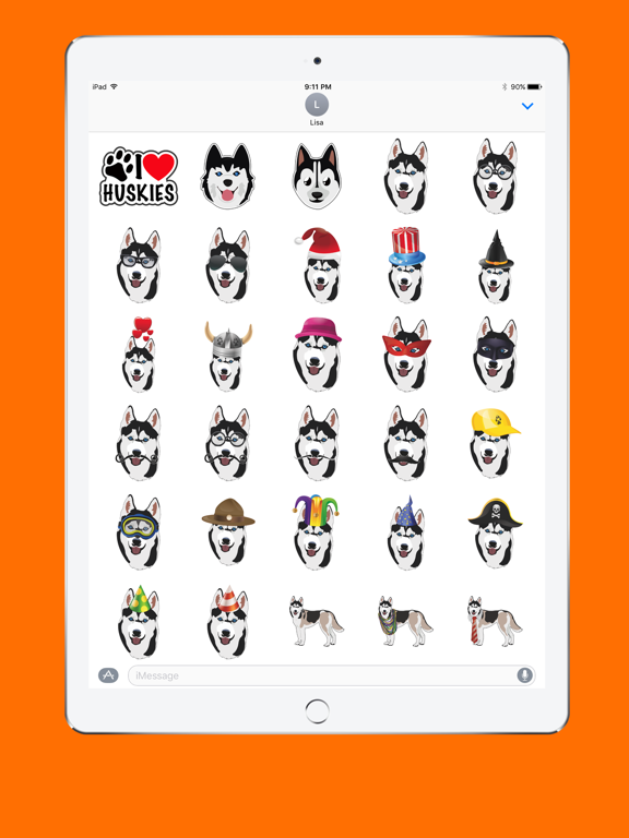 Screenshot #5 pour Siberian Husky Emoji