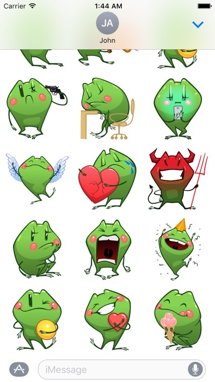 Frog Emotion Cute Sticker screenshot-3