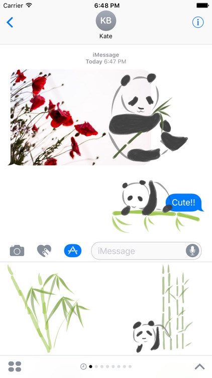 Panda stickers pack - cute animal sticker photos