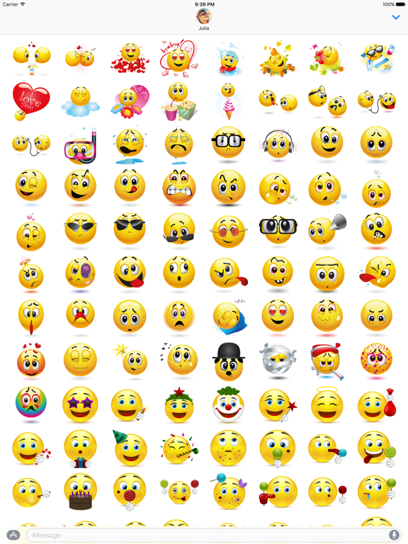 Screenshot #5 pour Emoji Stickers Pack for iMessage