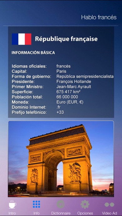 Screenshot #1 pour Aprender Francés Audio Curso y Vocabulario Rápido