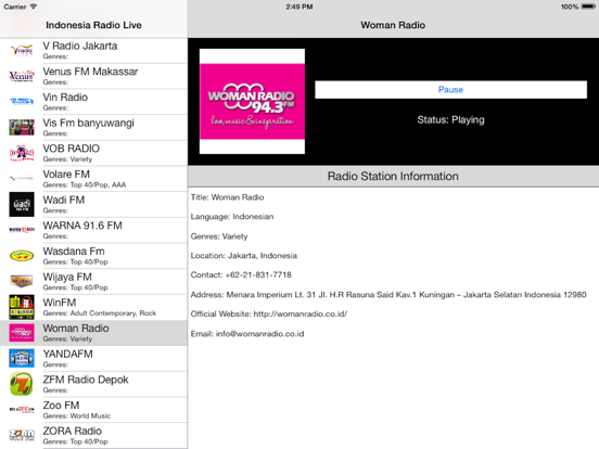Screenshot #5 pour Indonesia Radio Live Player (Bahasa Indonesian / Malay / Jakarta)