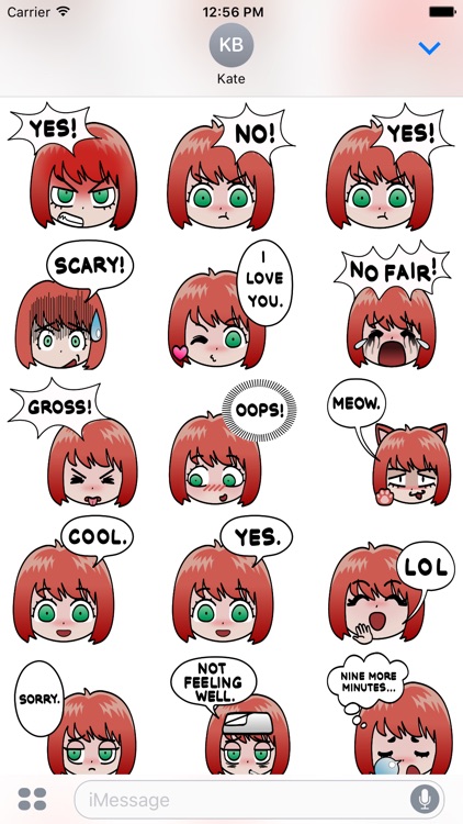 Kawaiimoji With Words Sticker Pack