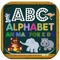 Alphabet animals for kids to practice writing characters in a game with the kids