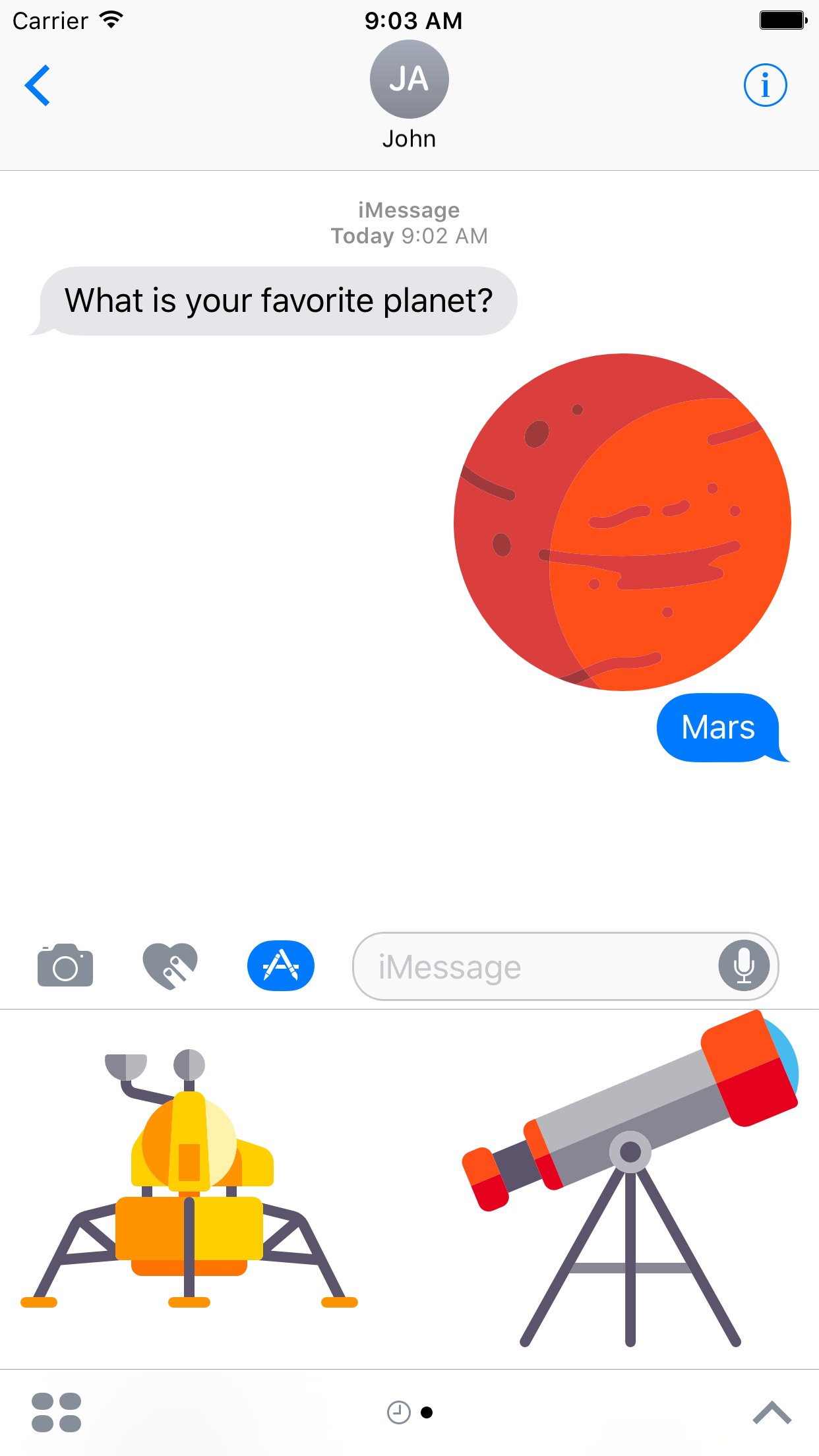 Space Stickers Limited Edition for Messages screenshot 4