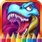 Dinosaur Coloring Pages Little Kids Painting Game