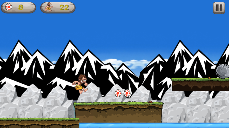 #2. Caveman Hero - Run and Jump Collect Dinosaur Eggs (iOS) 由: Marut Srimarueang