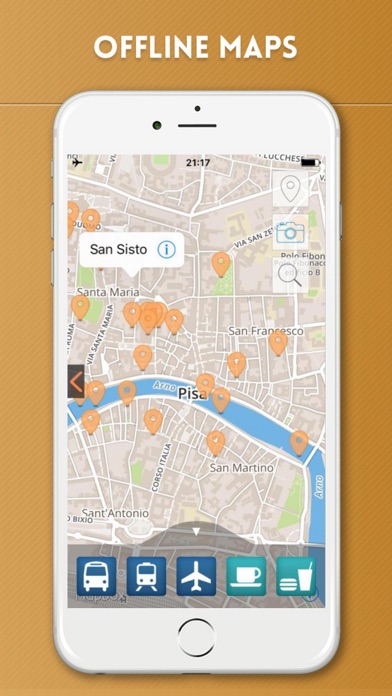 Pisa Travel Guide with Offline City Street Map Screenshot