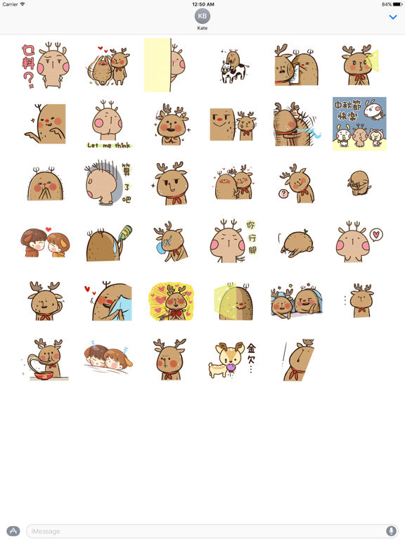 Ohh! Deer v2 stickers for iMessage