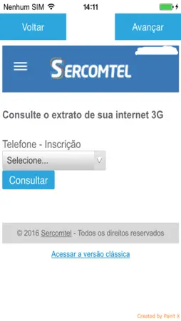Área do Cliente Sercomtel screenshot 5