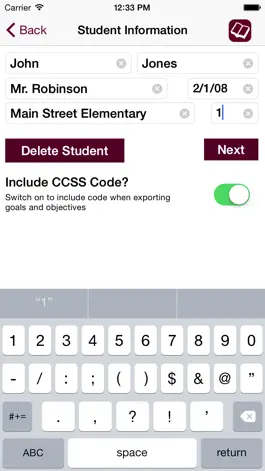 Game screenshot IEP Goals & Objectives with Common Core Standards apk