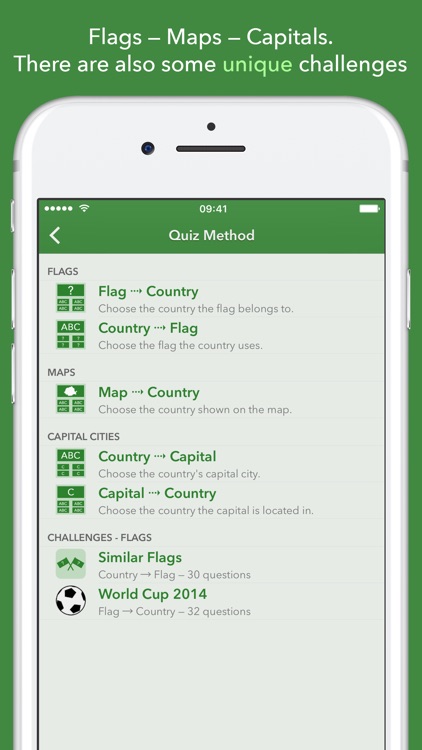 GeoChallenge - Flags Quiz + Maps, Capitals, States