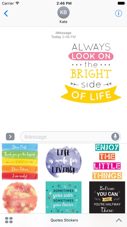 Inspirational Quote Stickers For iMessage