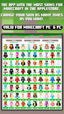 Skins for Minecraft PE & PC - Free Skinsのおすすめ画像1