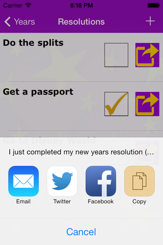New Year Resolutions screenshot 3