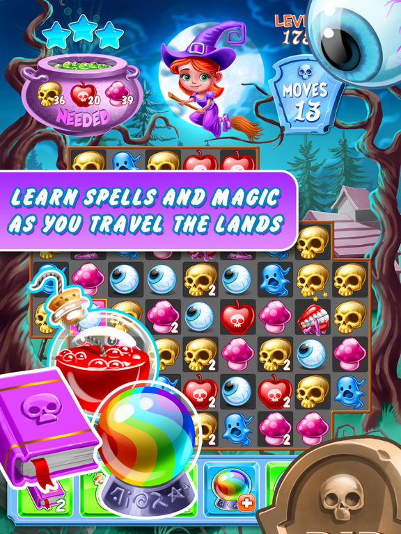 Creepy Crawly Kingdom - A Wicked Match 3 Puzzle iPad screenshot