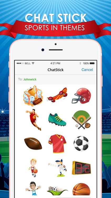 Sports Emoji Stickers Keyboard Themes ChatStick