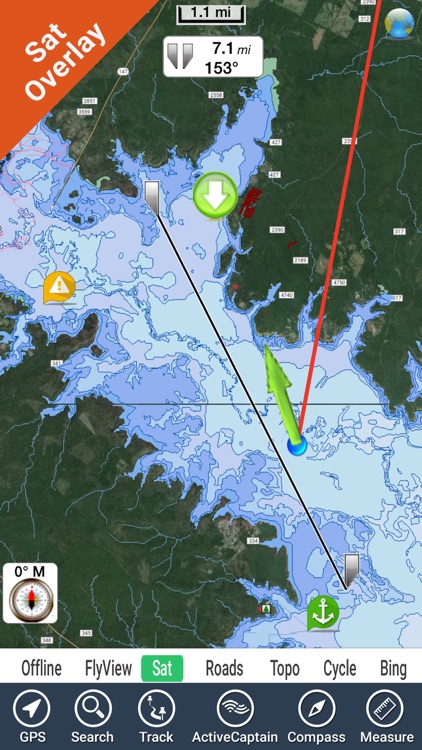 Sam Rayburn Reservoir GPS offline fishing charts