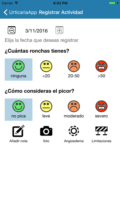 Screenshot #2 pour UrticariApp-Control Urticaria