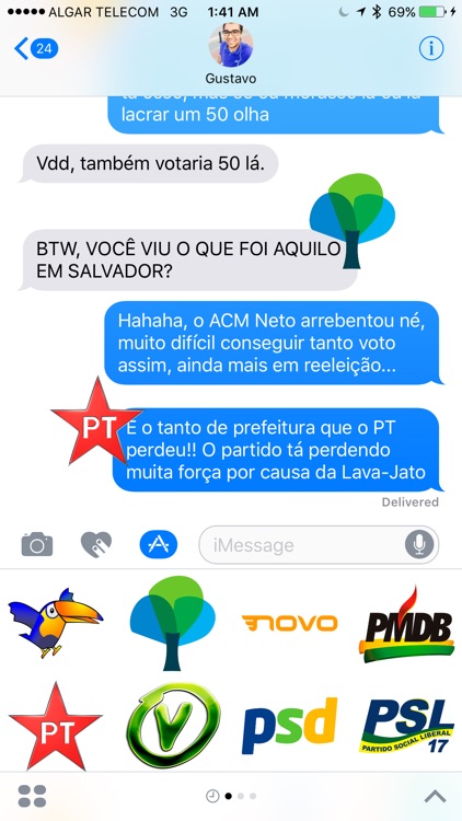 Sticker dos Partidos