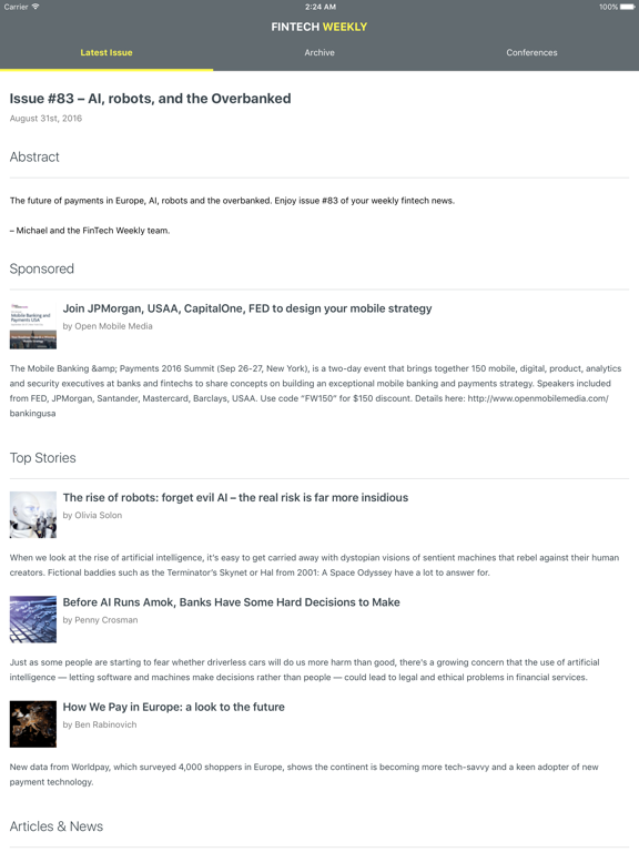Screenshot #4 pour FinTech Weekly