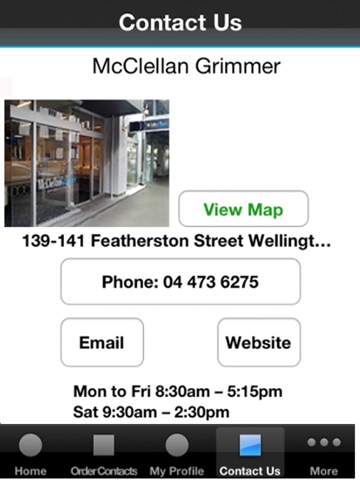 McClellan Grimmer Optometrists screenshot 2