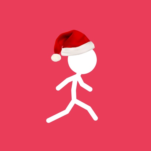 Christmas Stick Man Tap Line dodge Games for kids iOS App