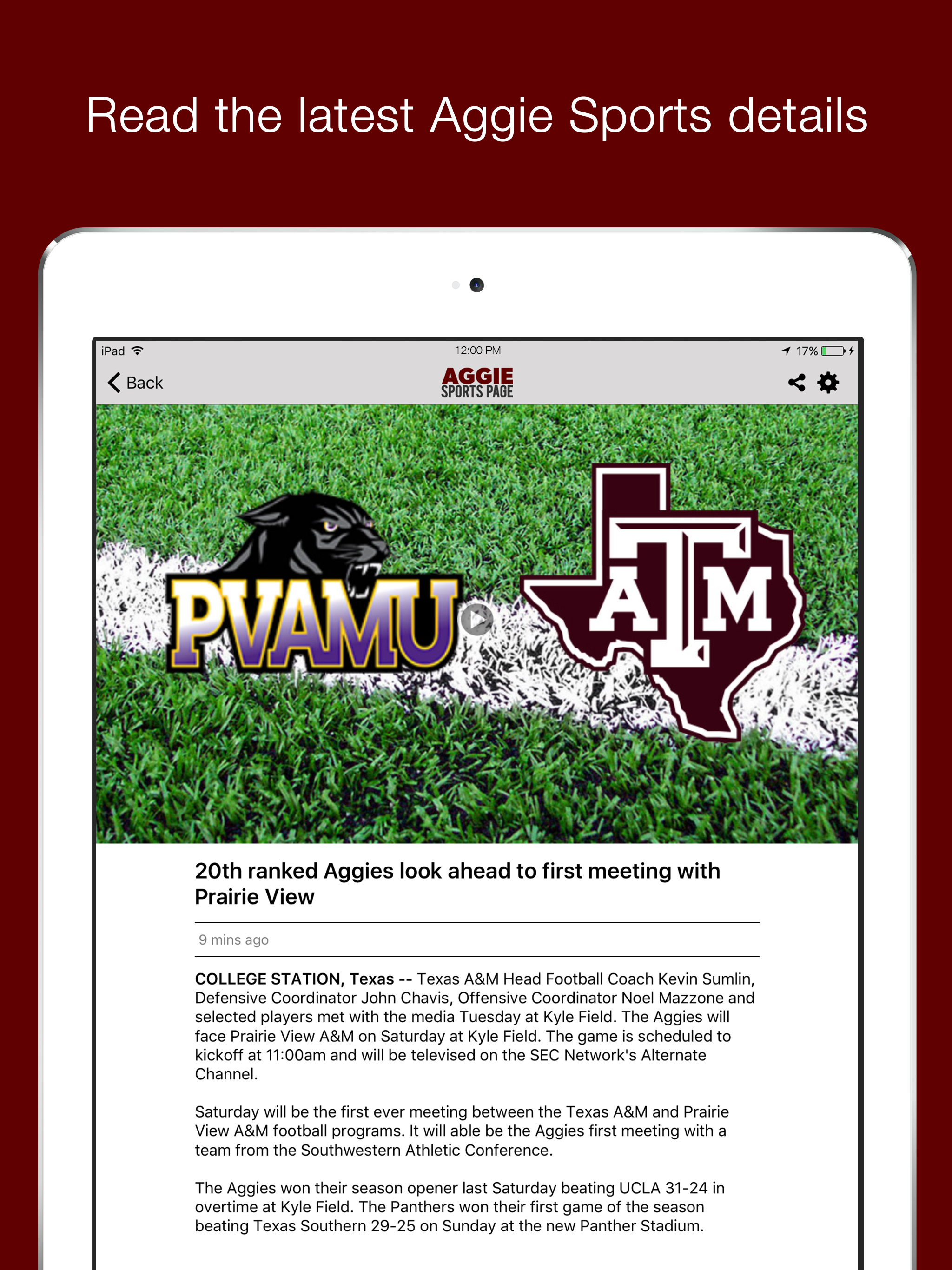 Aggie Sports Page