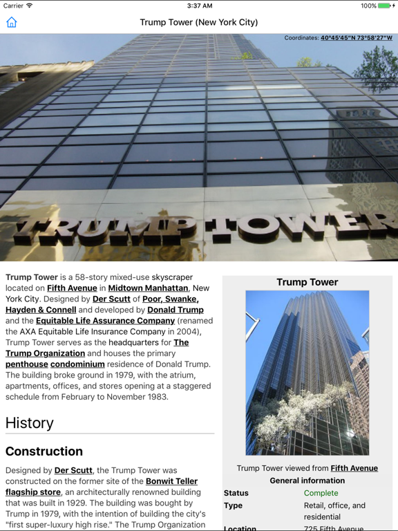 CHI Encyclopedia of Donald Trump iPad screenshot 4 - Education app