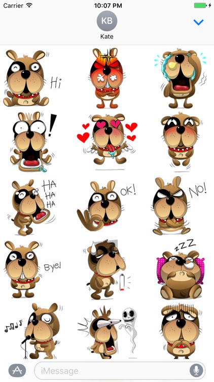 Lazy Dog - Cutest dog stickers for iMessage