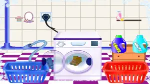 Kids Clothes Washing Game - Crazy baby hand,machine cloth wash & dressup girls little spa Fun screenshot #1 for iPhone