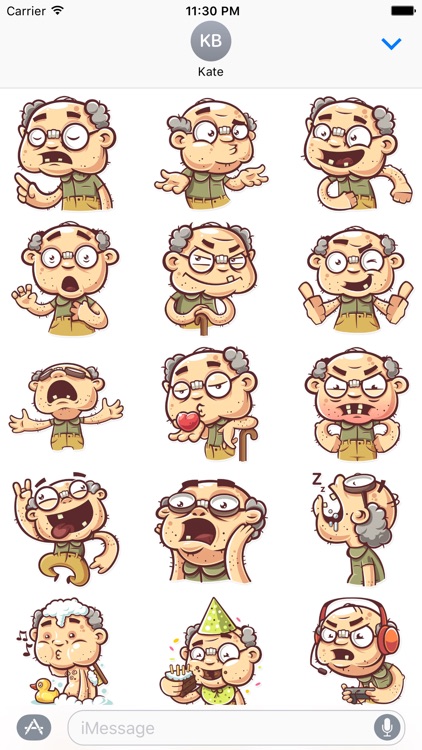 Old Grandpa - Stickers for iMessage