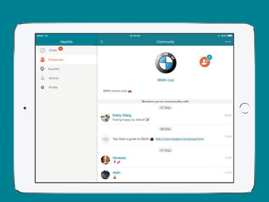 NearMe — view others in a new way! iPad screenshot 4 - Social Networking app