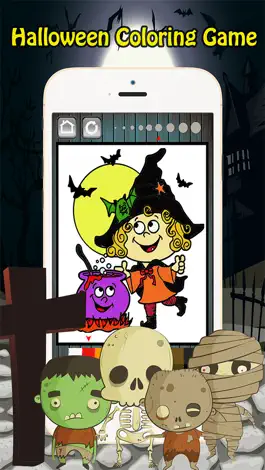 Game screenshot Halloween Coloring Book Pages Kids Trick or Treat apk