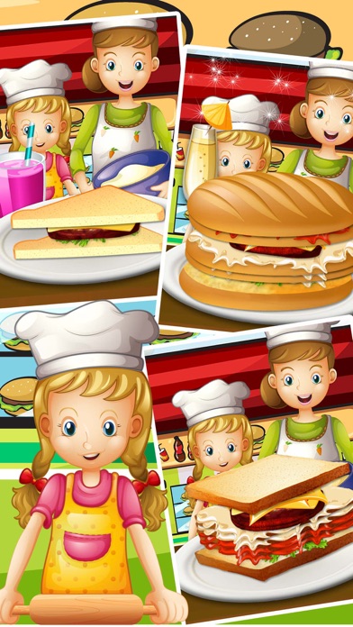 食べ物げーむ マスター シェフ サンドイッチ メーカー ベーキング ハンバーガー ペストリー 爽快のおすすめ画像3