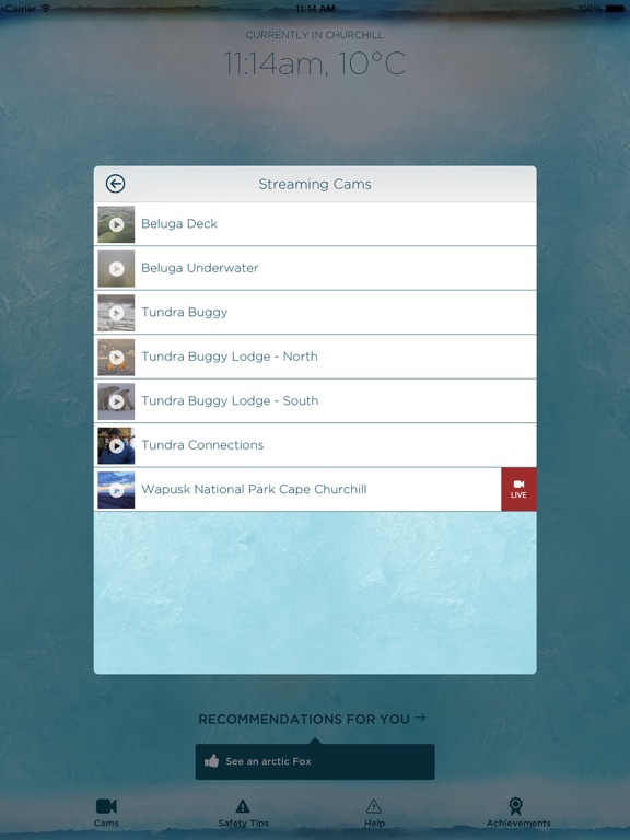 Churchill Travel iPad screenshot 5 - Travel app