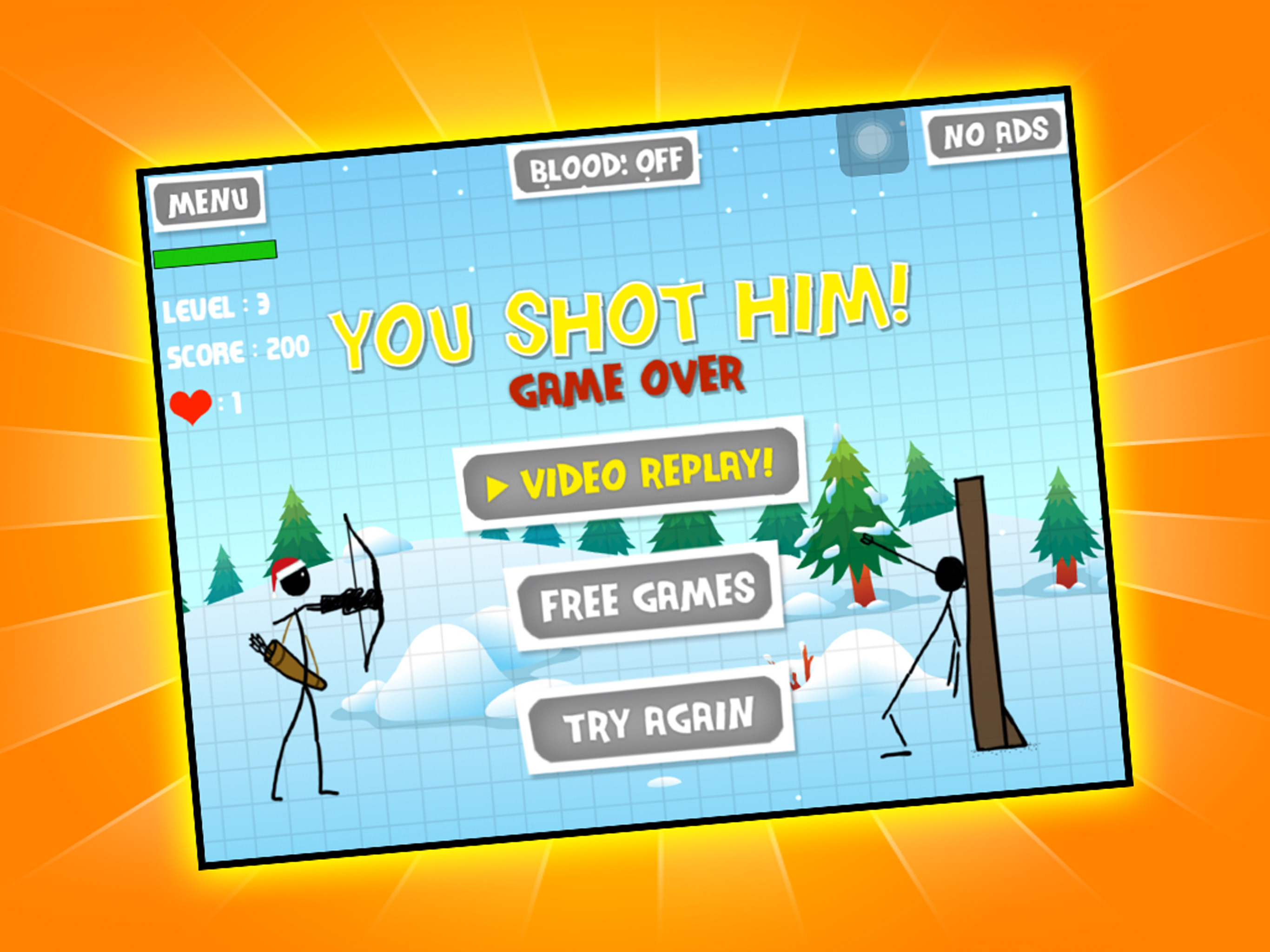 Gingerbread Stick-man - Archery Shooting Showdown