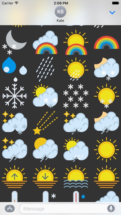 Weather Stickers Pack App for iMessage Chat Emojis