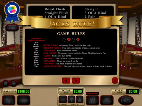 RDI Jacks Or Better Poker screenshot 4
