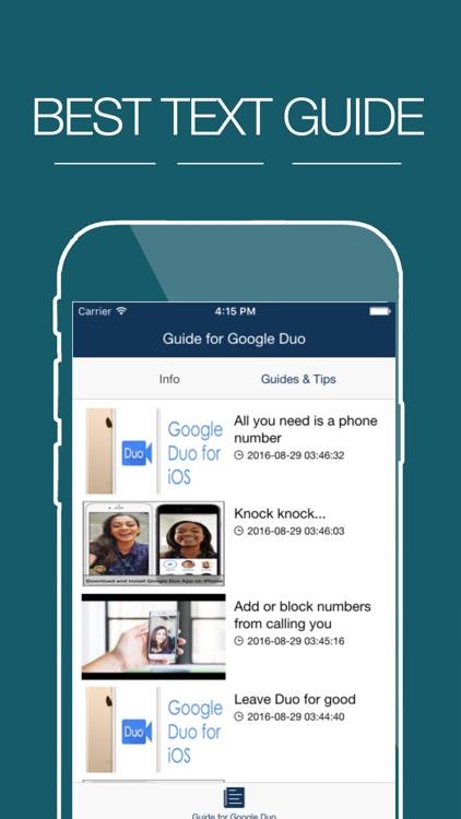 Guide for Google Duo - simple video calling