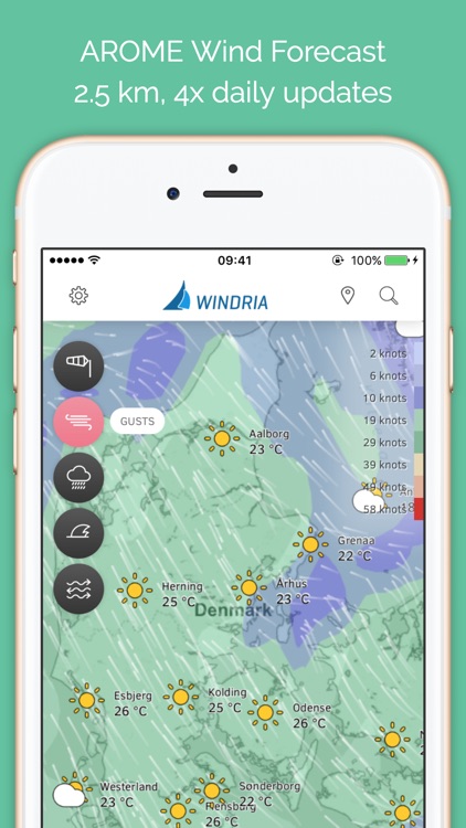 Windria - Denmark (AROME high-res marine forecast)