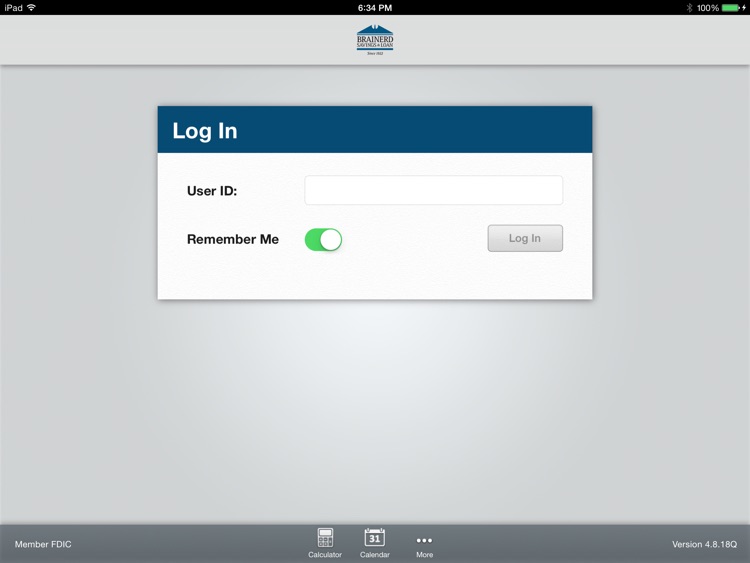 Brainerd Savings & Loan Mobile Banking for iPad