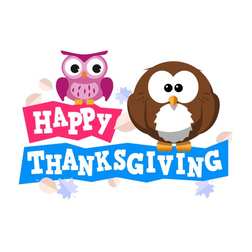 Cute Owl Stickers - Thanksgiving Owls for iMessage