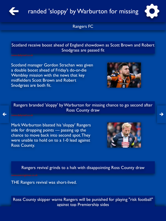 Screenshot #5 pour All The News - Rangers FC Edition