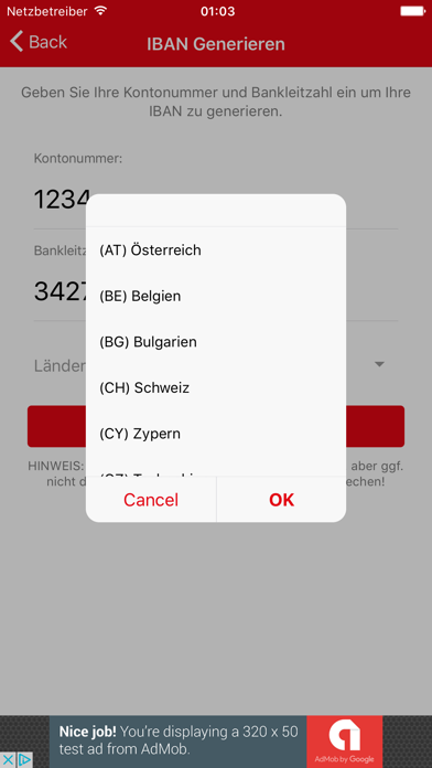 Screenshot #2 pour IBAN-Test