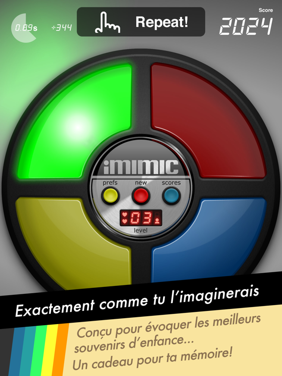 Screenshot #4 pour iMimic: Jeu Classique de Mémoire Vintage des 80's