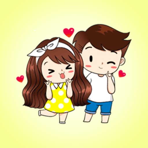 Romantic Couple Love Stickers by IMAD MBARKI